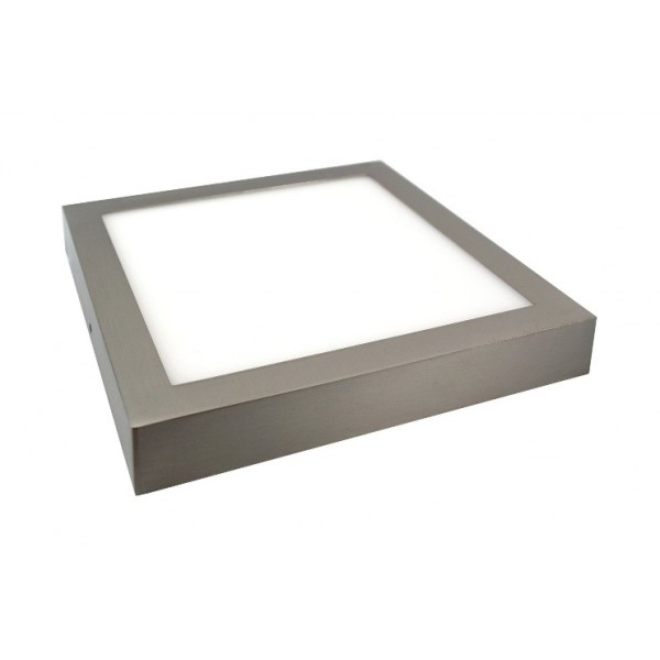 Downlight panel Cuadrado LED Superficie Cromado 25W